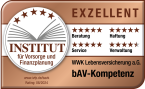 Ratingsiegel vom Institut für Vorsorge und Finanzplanung für die exzellente bAV-Kompetenz der WWK